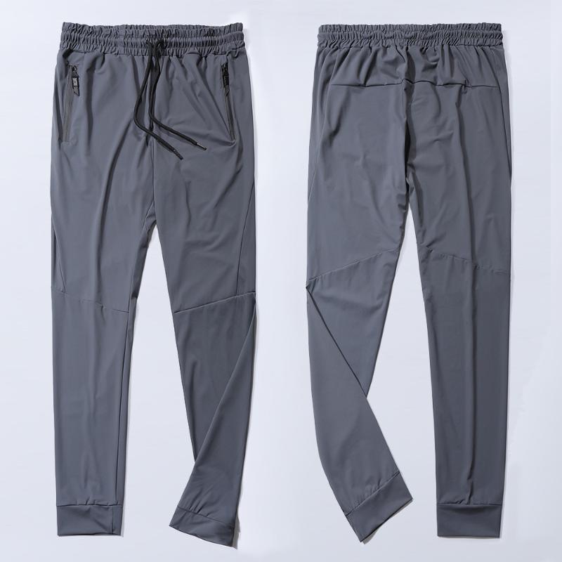 

Men's sports fitness running pants zipper pocket training pants sports exercise football fitness men's, Green