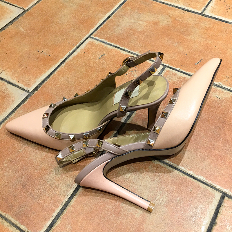 ladies kitten heel slingback shoes