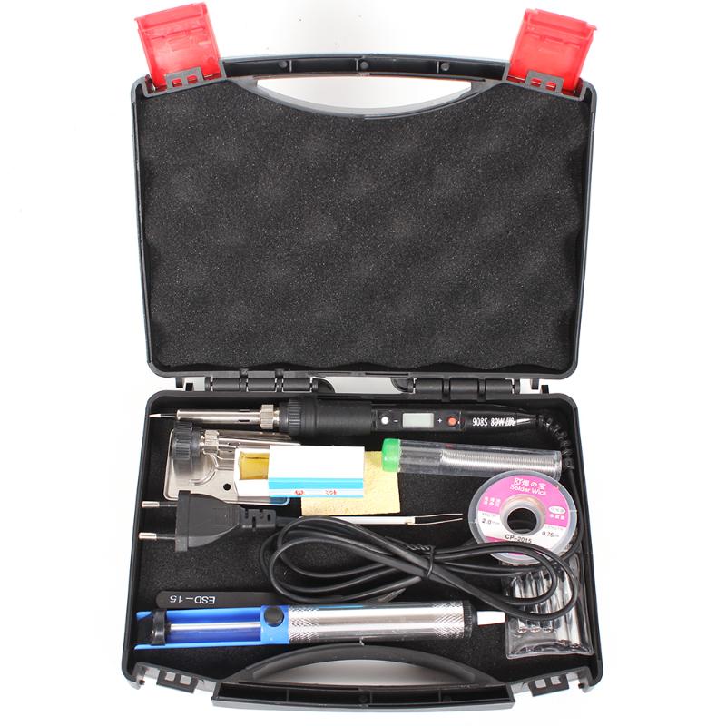 

Soldering Iron LCD Digital Display 80W Electric Adjustable Temperature Solder Iron Station Hand Welding Repair Tools Kit