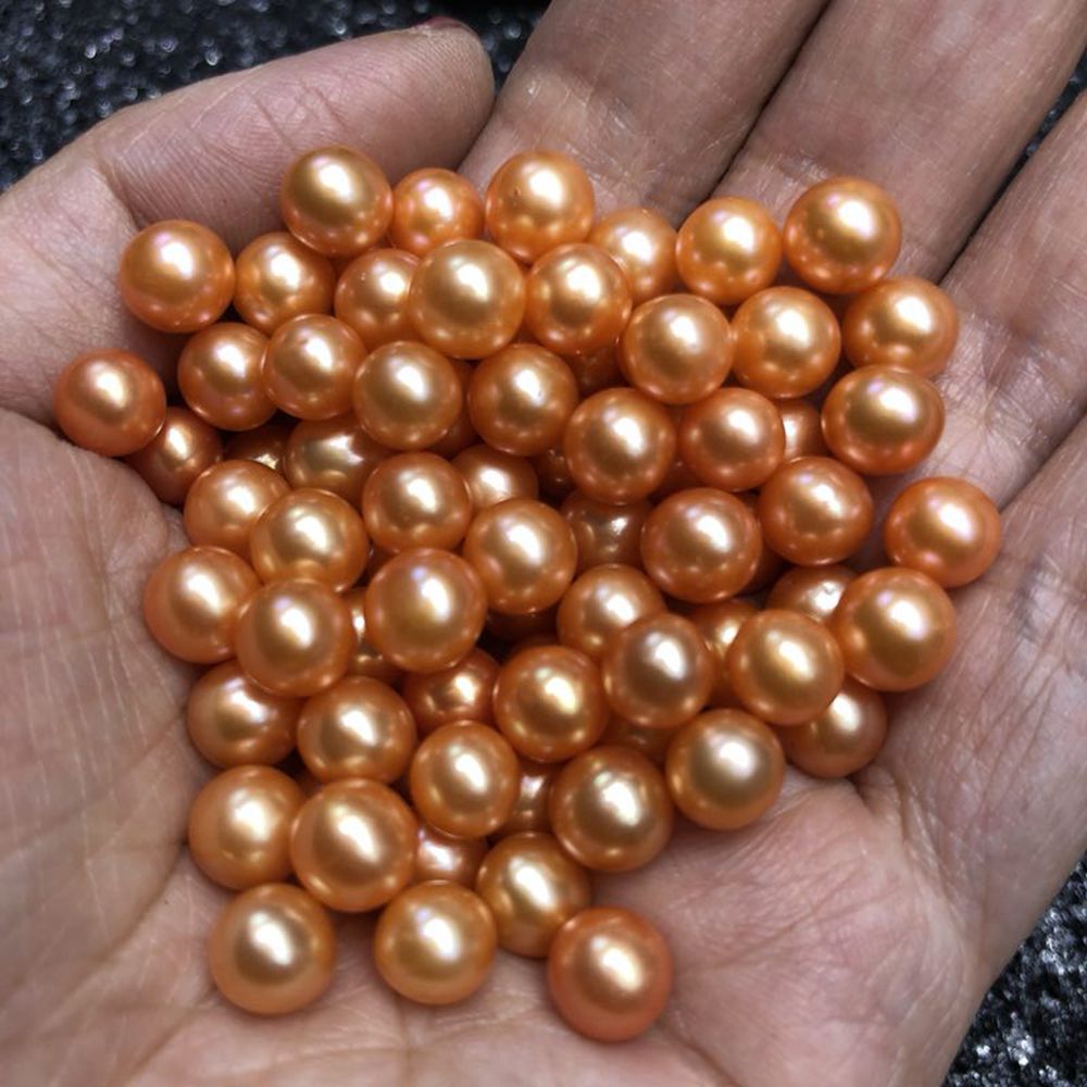 High Luster Loose round Freshwater Pearls Without Hole Dyed Color Mix 28 Different colors for jewelry diy-image-463668774