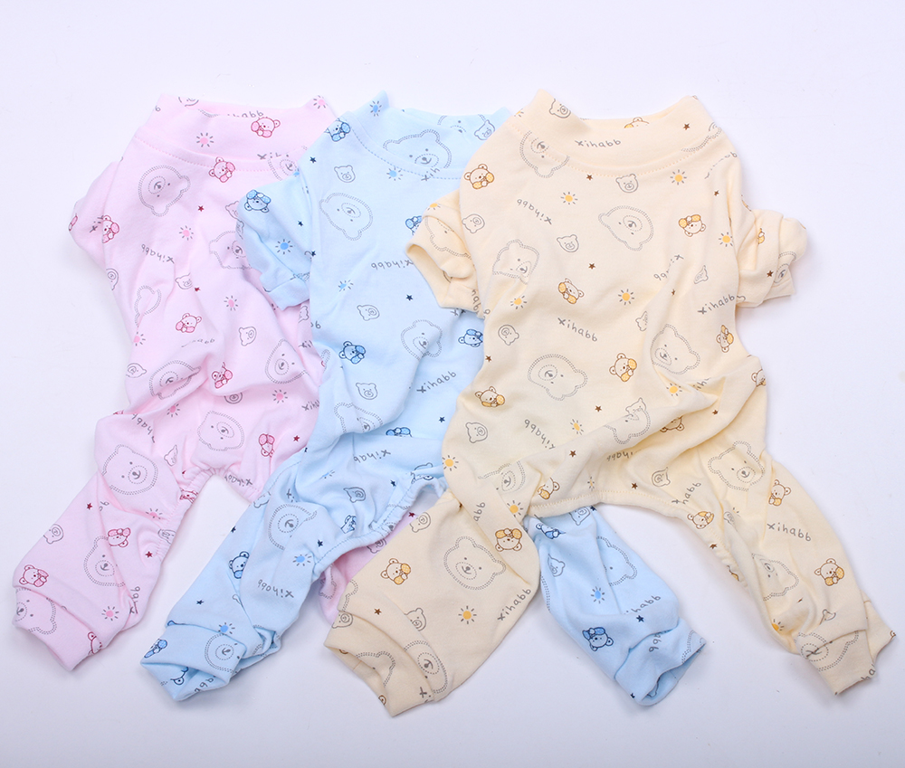

Pet Dog Shirts Pajamas Bears Design Cat Puppy Jumpsuit Sleepwear NightshirtHome Clothes 5 Sizes 3 Colours, Blue