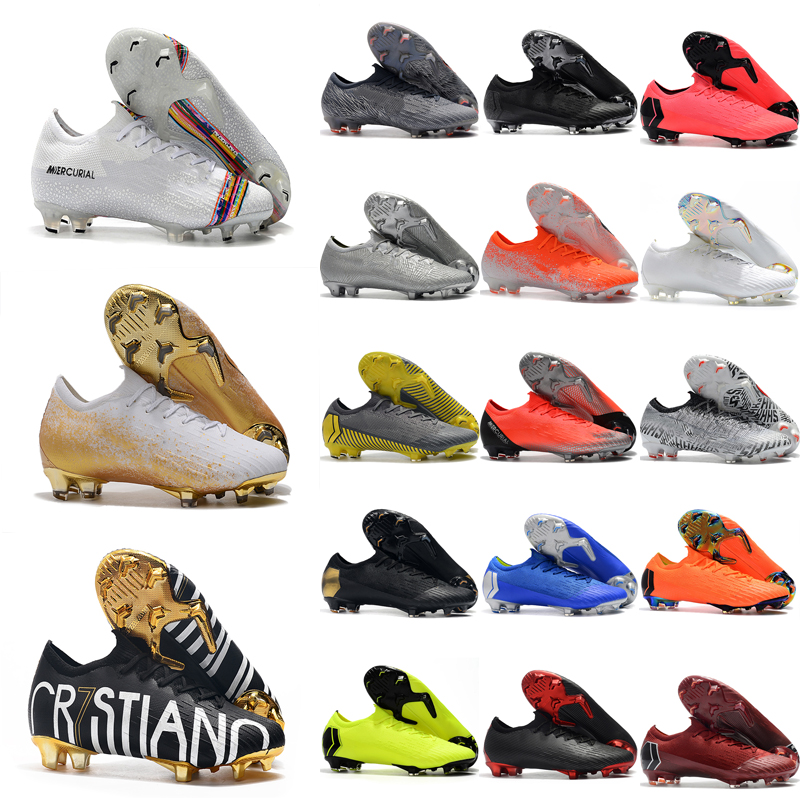 

2019 mens soccer shoes Fury CR7 Mercurial Vapors XII VII Elite FG soccer cleats outdoor football boots Mercurial Superfly VI 360 Elite FG 01, As picture 1