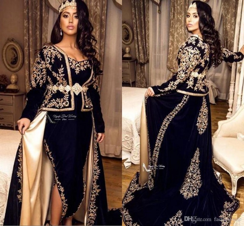 

Dark Navy Arabic Front Split Evening Dresses Lace V Neck Floor Length Long Sleeves Prom Dresses Mother Dress Formal Party Gown, White