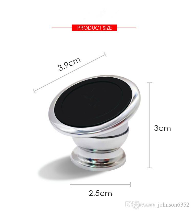 

Best quality Universal smart Mobile phone holder Magnet bracket 360 degrees magnetic phone holder Car phone holder Car navigation frame