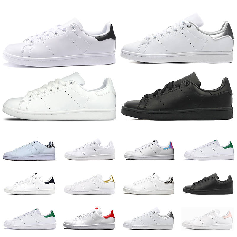 

arrival smith flat platform sneakers for men women black white navy blue rainbow stan mens trainer outdoor sports shoes, 6 rainbow