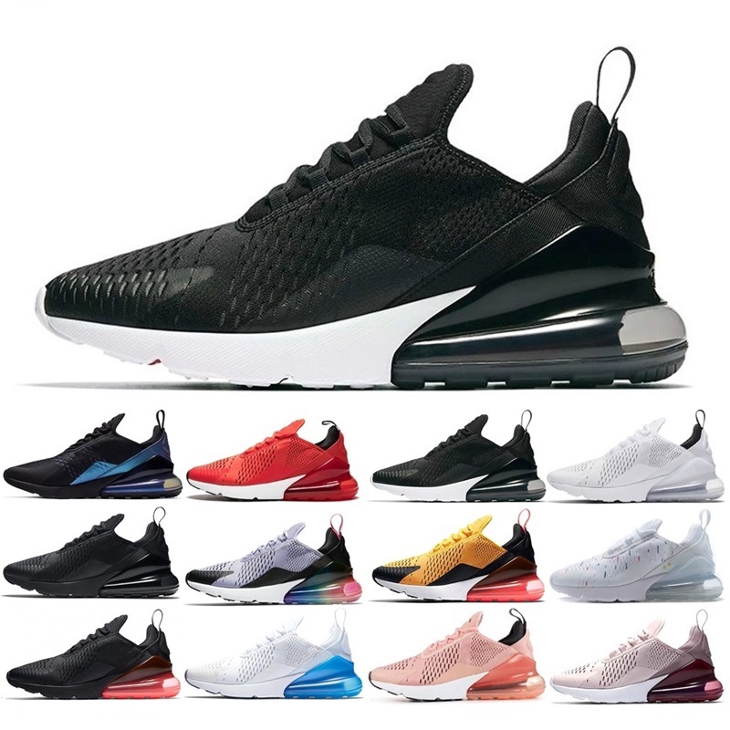 Nike Air Max 270 Livraison gratuite en cours Shoes 2019 nouvelle couleur laser bleu photo Hommes Femmes Chaussures de course Triple Université Bl