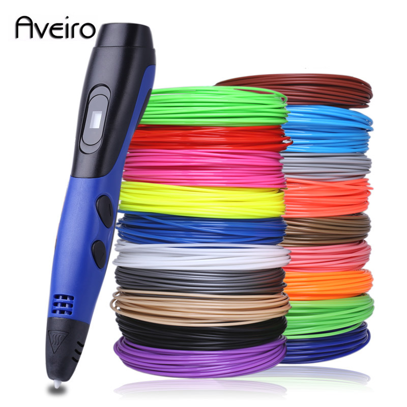 

blue red white yellow 3d pen with abs filament 3 d regalos originales USB caneta 3d lapiz for children christmas presents