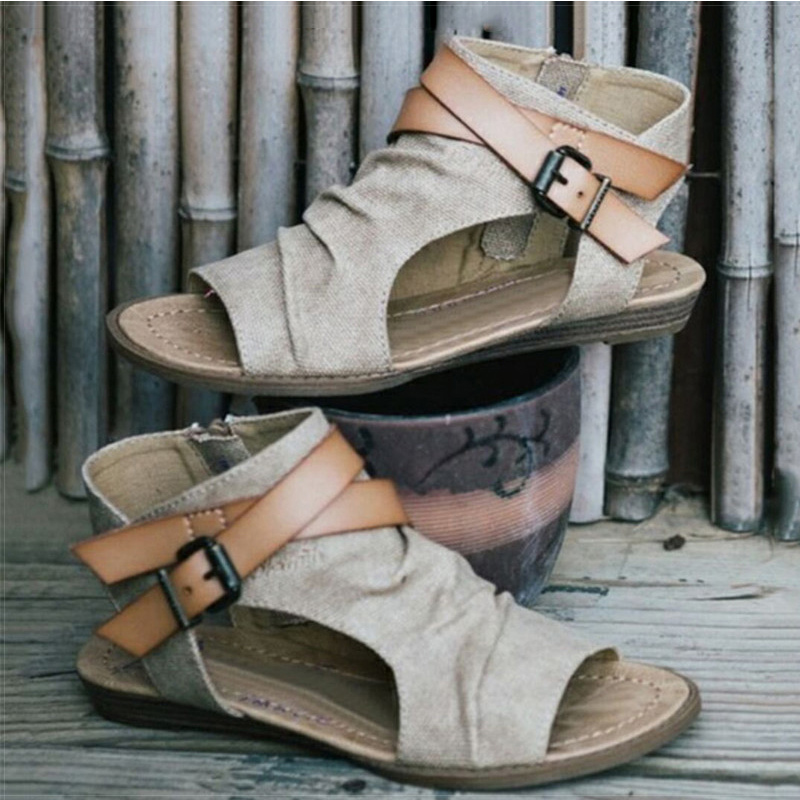 

New Women Sandals Plus Size 36-42 Wedges Shoes for Women Summer Sandals Design Wedge Heel Gladiator Zapatos Muje, Brown