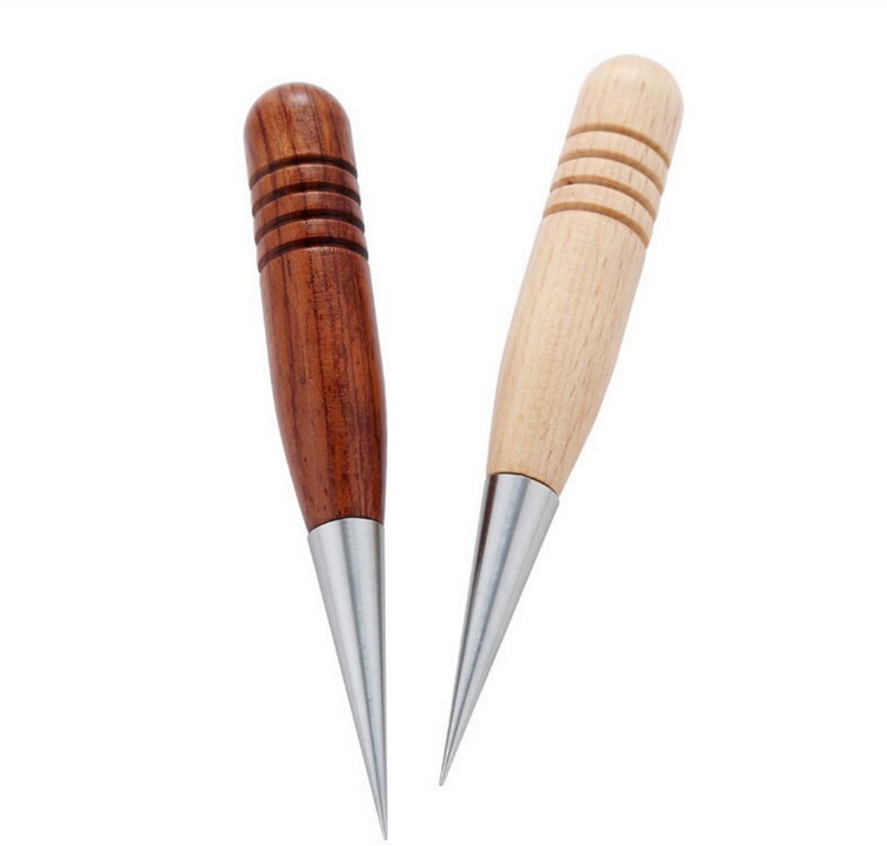 

Korean style stainless steel wooden handle Household carved tool Flower coffee wooden handle Flower bar Coffee Art Needles