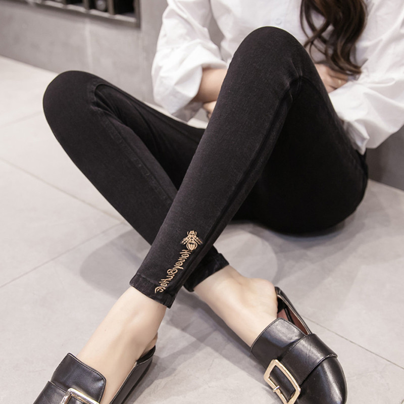 

Women Jeans Trouser Female Denim Womens Jeans Stretch Bottoms Feminino Skinny Pants For Women Trousers Clothing C389, Black