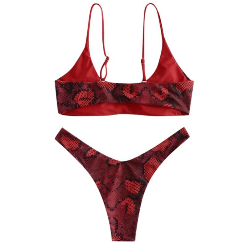 

Sexy Brazilian Bikini Women Snake Skin Micro Conjunto De Bikini Push Up Thong Bikinis Mujer Swimsuit Bathing Suit Biquini #LR1