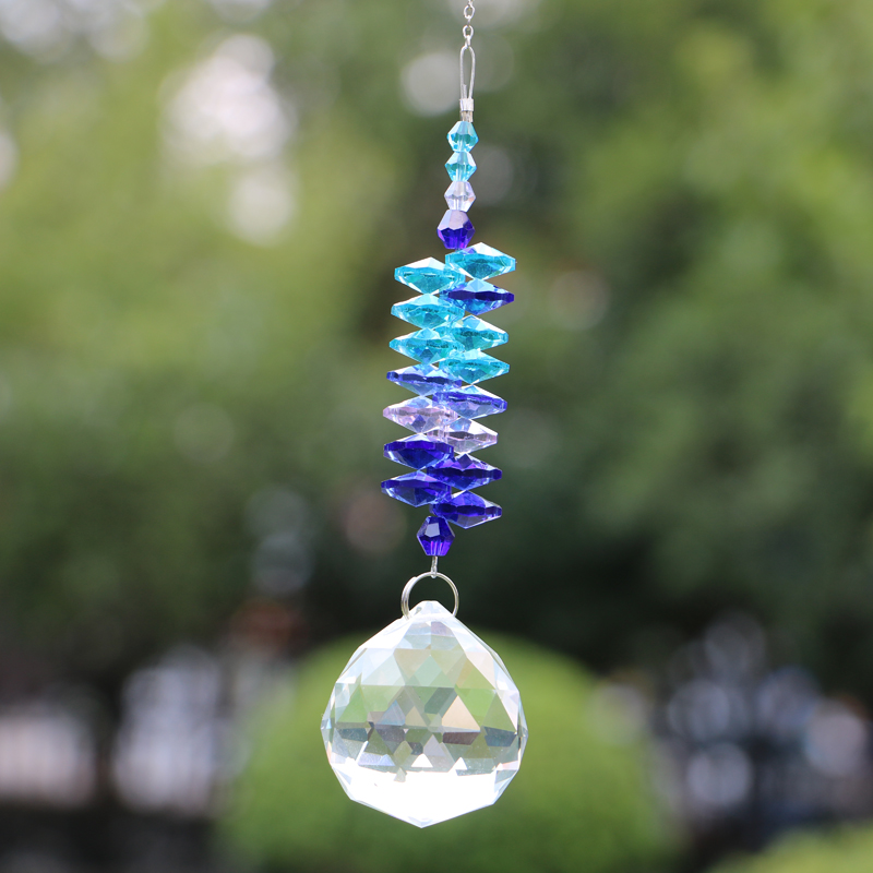 

1PCS DIY Chakra Crystal Suncatcher Ball Prism Pendant Hanging Pendant Window Ornament Rainbow Maker 20mm 30mm 40mm WQM189