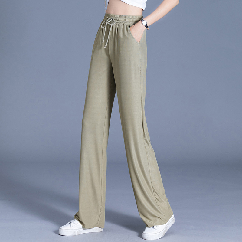 

Spring Summer Sweatpants Women Wide Leg Pants Elastic Waist Korean Loose Sweat Pants Women Autumn Casual Trousers Clothes, Beige