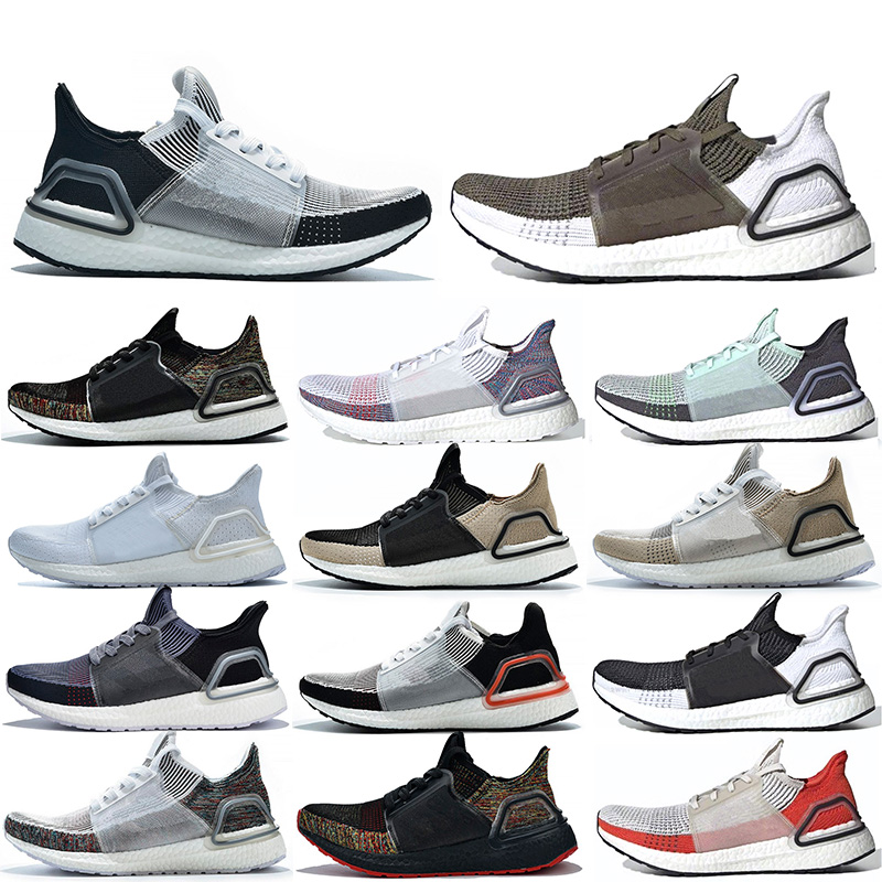 

Brand Ultraboost 19 Women Men Running Shoes Core Black Refract Light Grey Triple White Fashion Mens Trainers Shoes Women Designer Sneakers, A11