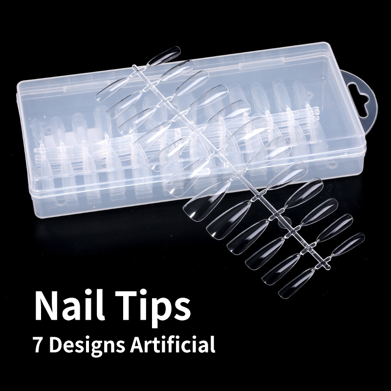 

1 BOX/240pcs Full Half French Nails Tips Detachable Transparent Matte Tips for Nail Extension Manicure Acrylic Nail Art, Jp-14