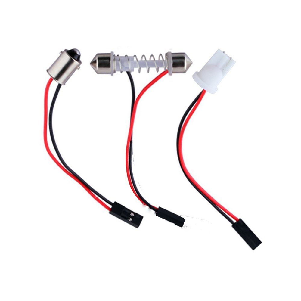 

300PCS T10 BA9S T4W Festoon Connector Wire Cables For All Car Interior Light Led Panel Dome Light Socket Adapter