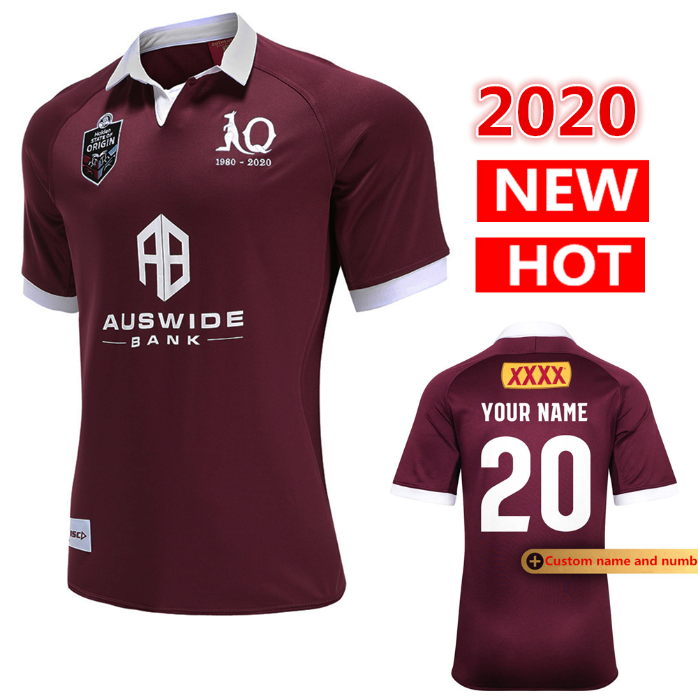 

Custom name and number 2020 new MAROONS RUGBY JERSEY Australia QLD rugby Jerseys Maroons Jersey League shirt S-5XL, Black