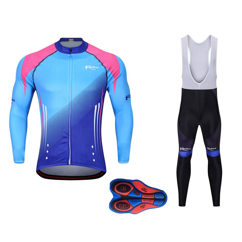 

New Sets Sportswear long Sleeve Cycling Jersey Suit Men 9D Gel Breathable Pad Winter Thermal MTB Clothing Sets, Trousers