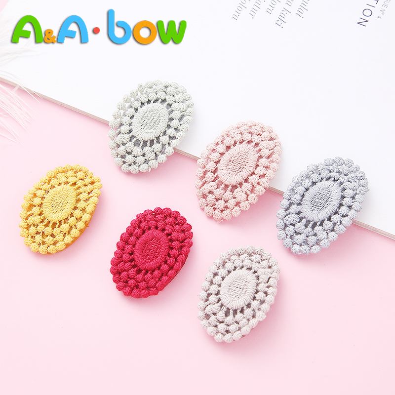 

6pcs Cute Cable Knit Nylon Baby Hairpins for Girls Oval Pattern Barrette Solid Hairgrips BB hairclip Baby Hair Accessories, A2nsnsfb-9745-2