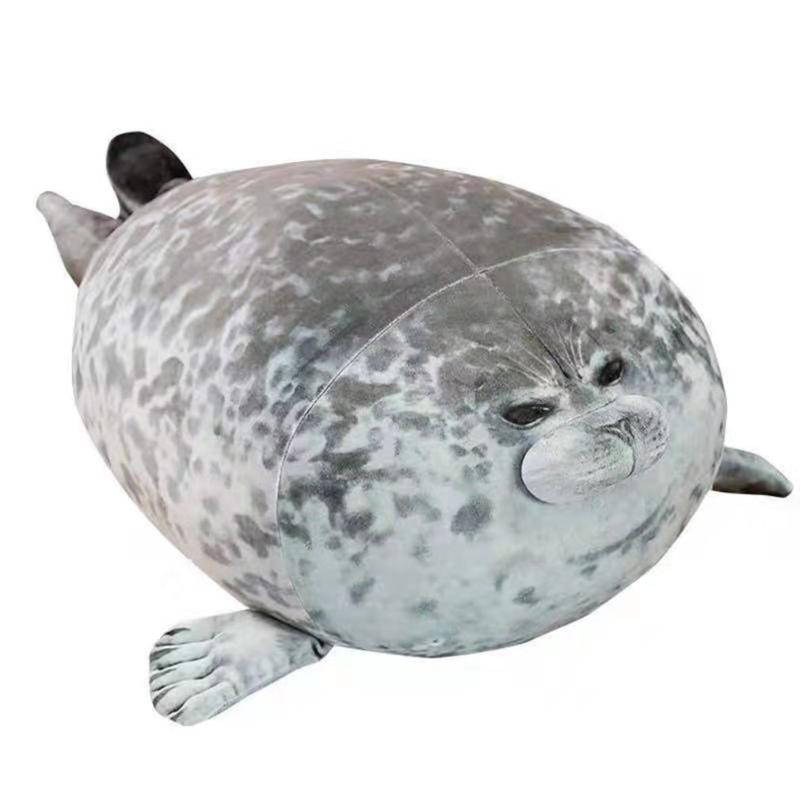 

Angry Blob Seal Pillows Chubby 3D Novelty Sea Lion Doll Plush Toy Party Supplies Baby Sleeping Pillow Gifts For Boys Girls, White