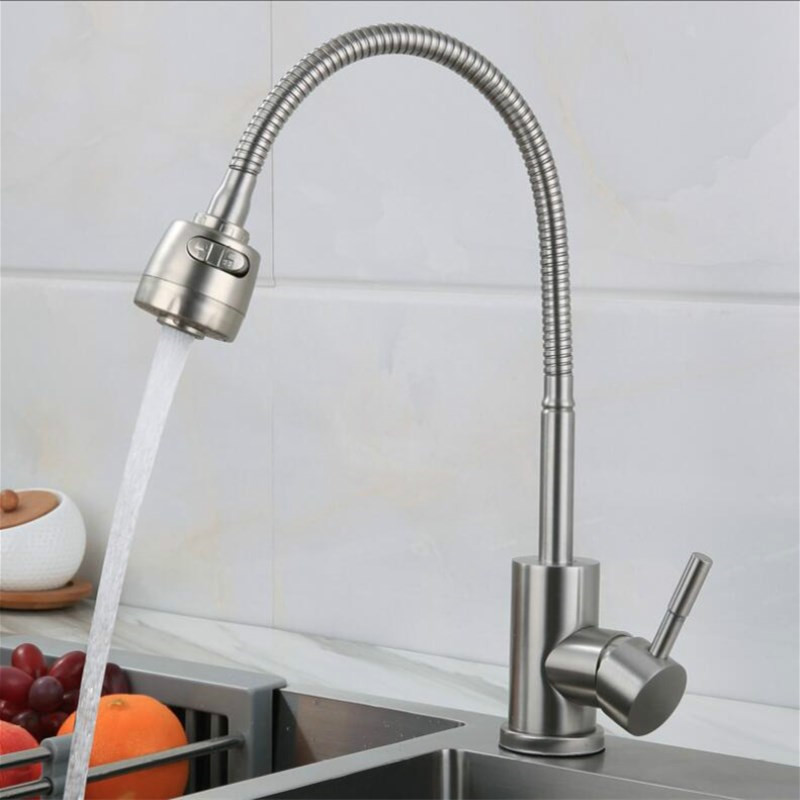 

Stainless steel 304 Kitchen Faucet Mixers Sink Tap Wall Faucet Modern Hot and Cold Water Kitchen Tap New Style