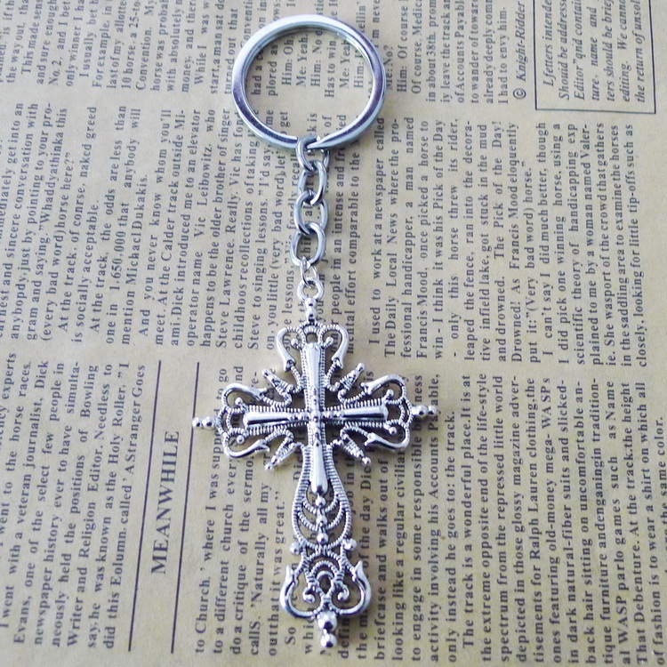 

Alloy A Big Cross Key Pendant Buckle Ancient Silver Ornaments Parts