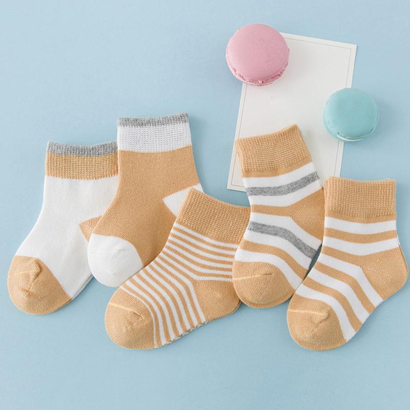 

Socks Sets Baby Boys Girls Autumn Winter Cotton Candy Colors Stripes Breathable Stylish Infant Toddler Kids Soft Sock, Navy blue