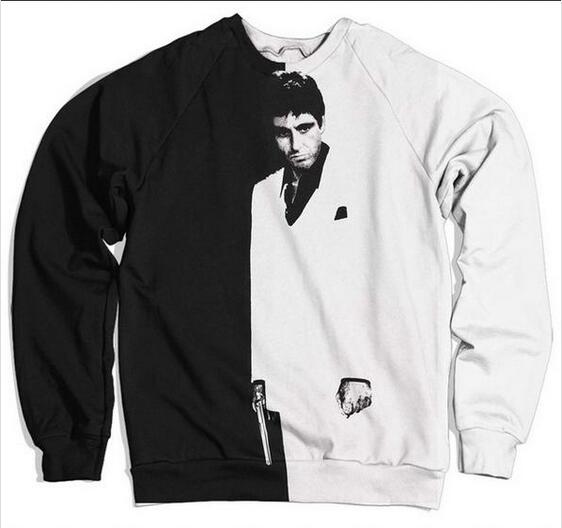 

Wholesale-2020 Newest Fashion Unisex Sweatshirt scarface Funny 3D Print Crewneck Sweatshirt Mens Women Style Pullovers WY3, As shown