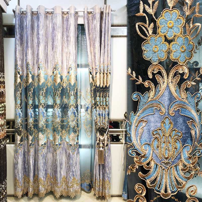 

Beautiful Tulle Embroidered Valance Decoration Curtain For living Room Bedroom Window Treatment Drapes