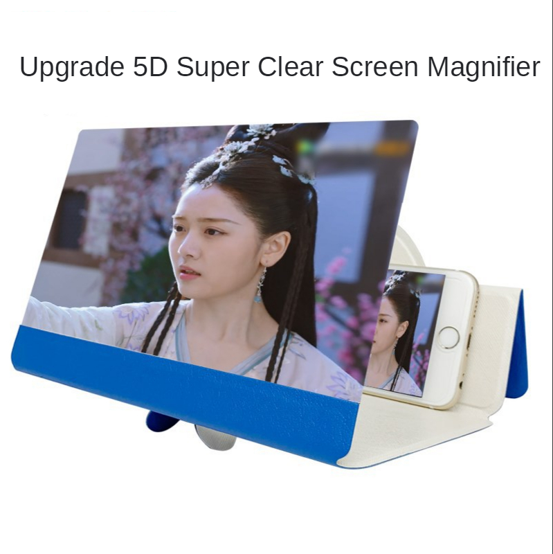 

5D New Style Mobile Phone Ultra Clear Leather Cover Video Cell Phone Mobile Bracket Lazy Bracket