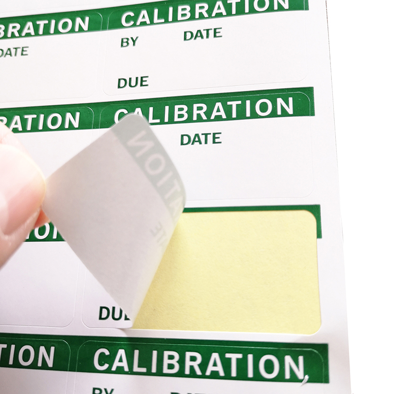 600pcs 50x25mm CALIBRATION for quality control, green color printed Self-adhesive gloss paper label sticker, Item No. GU03-image-445254409