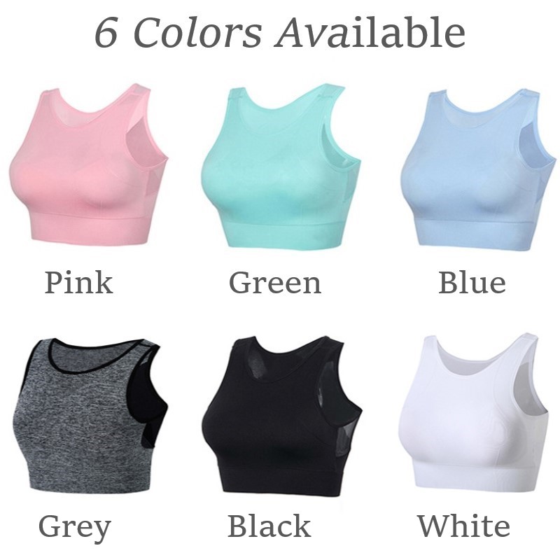 

Shockproof Sports Bra Yoga High Stretch Breathable Bra Tops Fitness Women Padded Sport Push Up Running Gym Seamless Crop, Pink