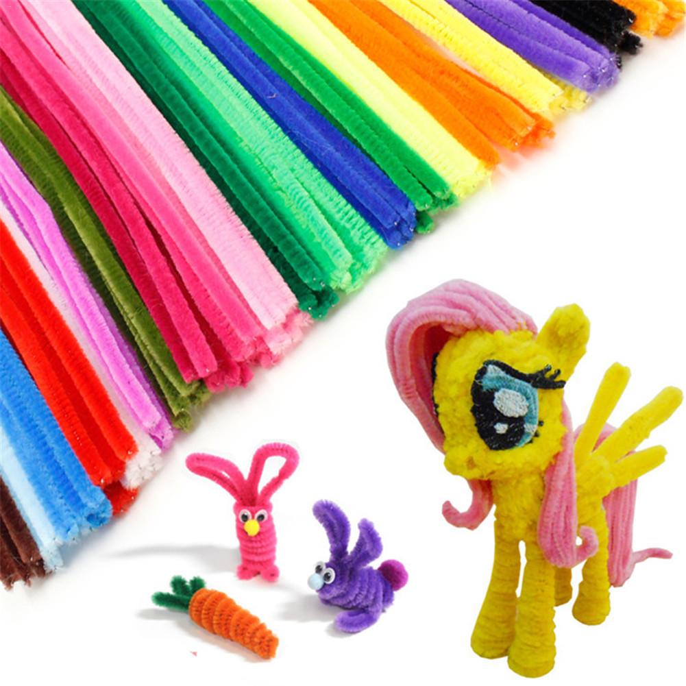 2021 Chenille Wire Plush Chenille Stems Iron Wire DIY Art Craft Sticks