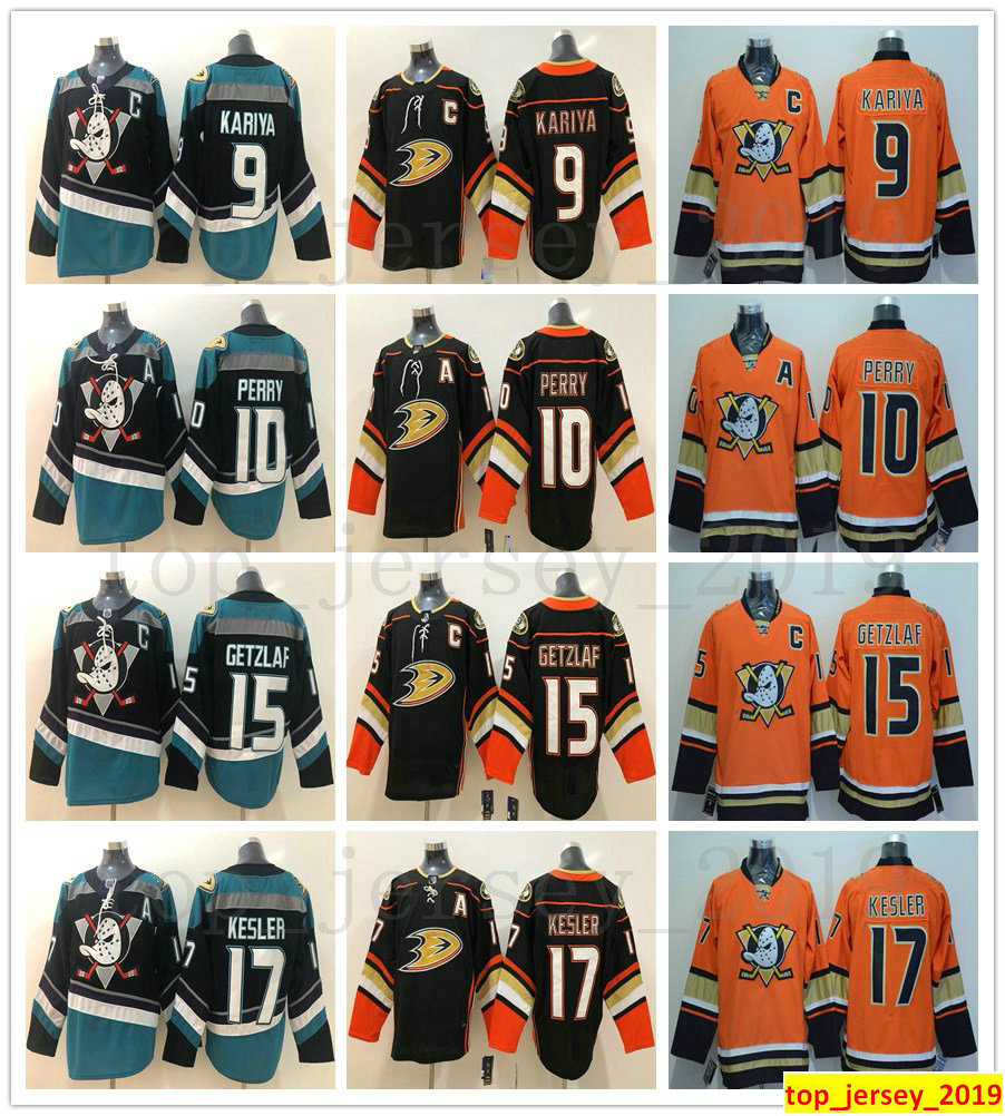 

New Style Mighty Anaheim Ducks Hockey 8 Teemu Selanne 9 Paul Kariya 10 Corey Perry 15 Ryan Getzlaf 17 Ryan Kesler Jersey, Orange
