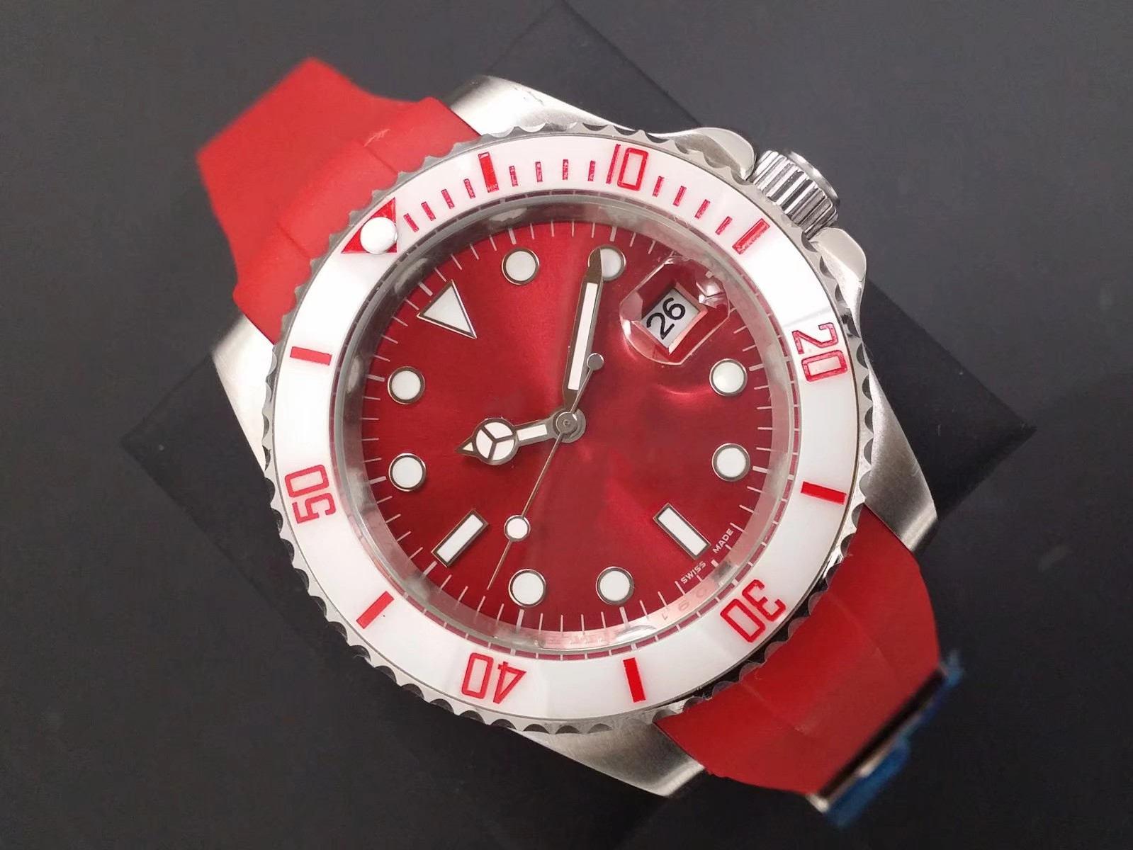 

Ceramic men's designer mechanical stainless steel case luxury 2813 automatic movement watch. With canvas or silicone strap wristwatch