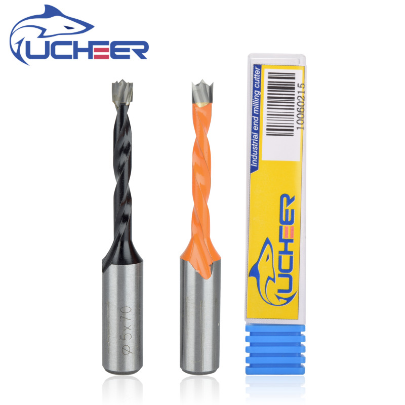 

UCHEER 1pc right/left Upgrade Dia4-15 70mm Woodworking Drill Router Bits for Wood Carbide Crown Row Head tools