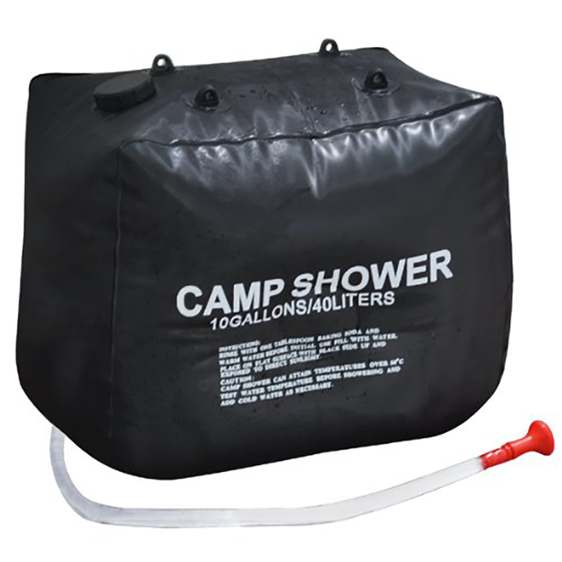 

40L Solar Heating Hiking Camping Camp Shower Bag Case Outdoor Washing, Black