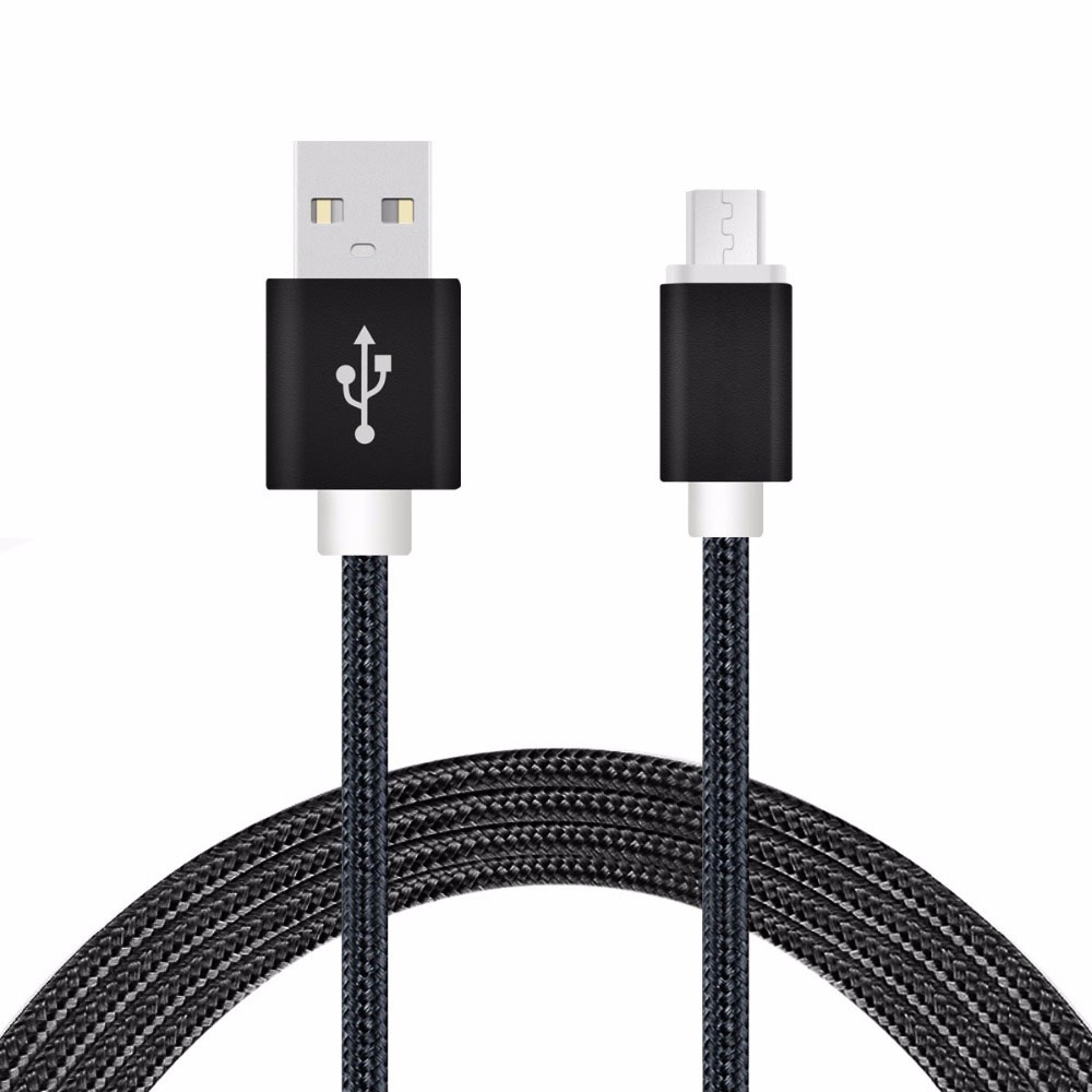 

1M Nylon Micro USB Charger Cable for Android Mobile Phone, Black