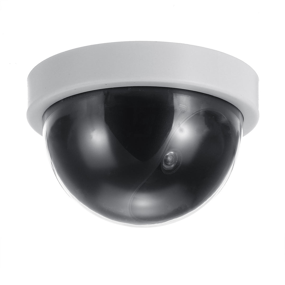 

Dummy Security CCTV Dome Camera Red LED Light Surveillance Home Outdoor Fa ke Camera Bulb Camera - Black
