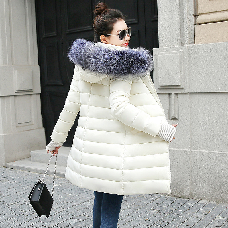 

womens winter jackets and coats 2019 Parkas for women 4 Colors Wadded Jackets warm Outwear With a Hood Large Faux Fur Collar, No hat army green