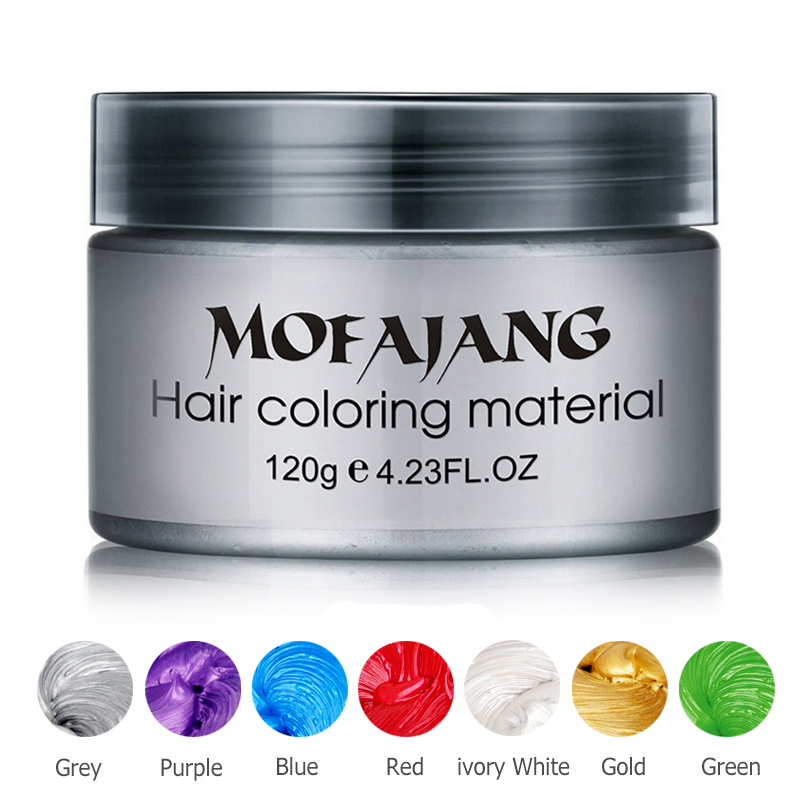 

Mofajang hair wax for hair styling Mofajang Pomade Strong style restoring Pomade wax big skeleton slicked 9 colors 120g