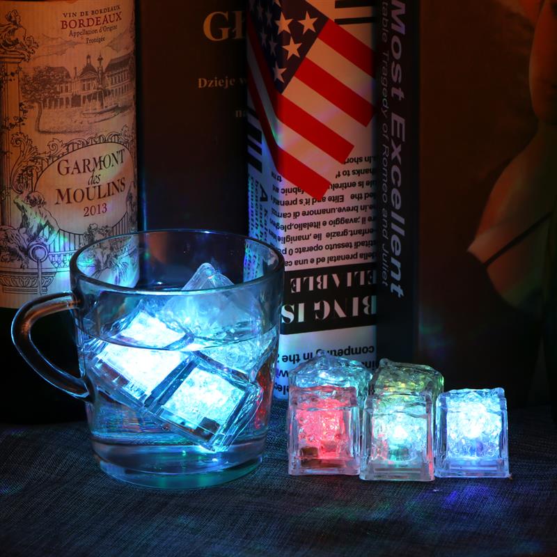 

Flash Ice Cube LED Color Luminous In Water Nightlight Party Wedding Christmas Decoration Supply Water Activitated Led Light Up Ice Cube