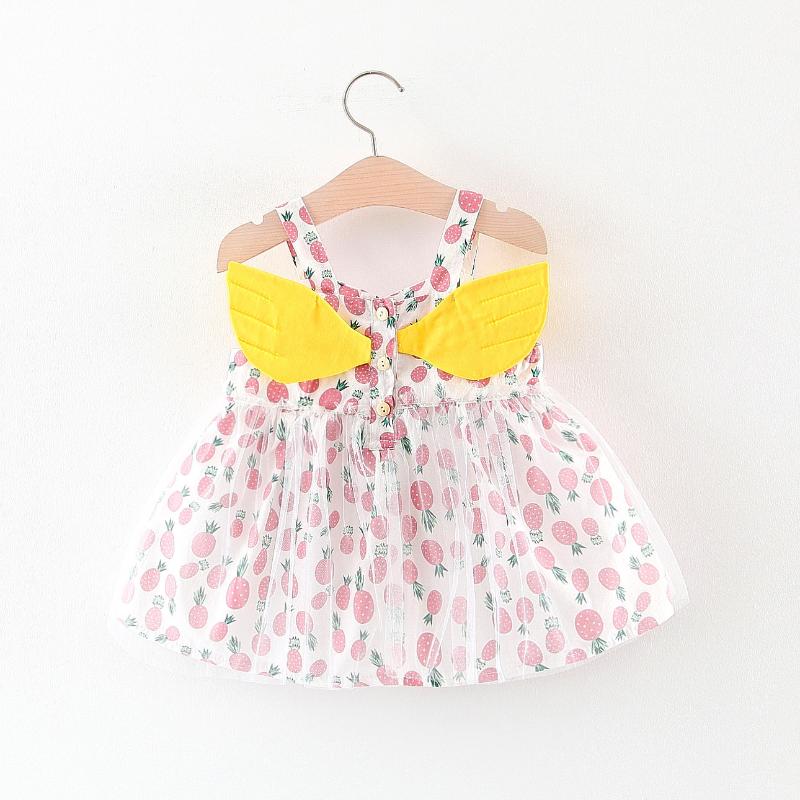 

sweet angel wing toddler girls summer dress casual mesh baby kids dress for girls children's clothing, Pink