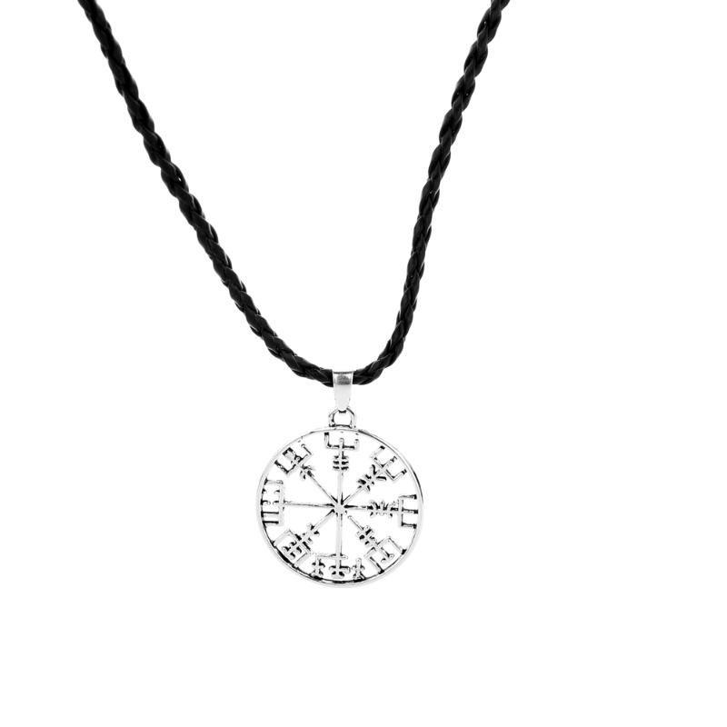 

2019 Punk Style Vintage Viking Compass Pendant Necklace Gothic geometric Alloy Pendant Necklaces Jewelry Women Men Unisex 1439