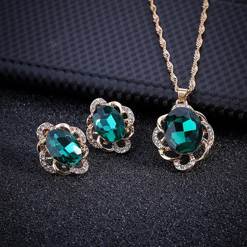 

Bridal Jewelry Set For Women Luxury Beautifully Jewelry Crystal Pendants Necklaces Earrings Set Engagement Wedding Party Jewelry Set, Other