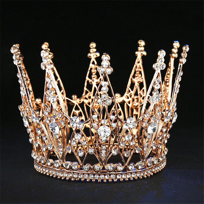 

Fashion Pageant Bride Tiara Rhinestone Crown hair accessories Wedding hair jewelry Show dress Headdress Queen Diadem Prom CJ191226