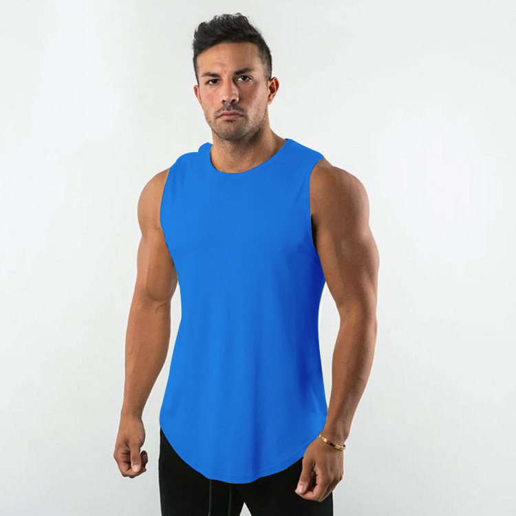 

Muscle T-Shirt Cotton Sport Sleeveless Mens Vest Custom New Design Gym Sleeveless T Shirt Gym Workout Clothing, White
