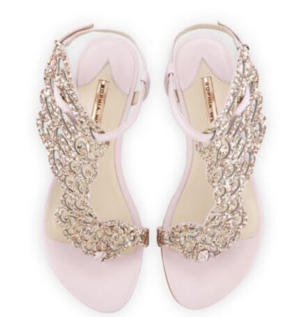 

women flip flops angel wings thong flat casual shoes Sophia Webster crystal butterfly flat sandals women heels dress sandals, As pics