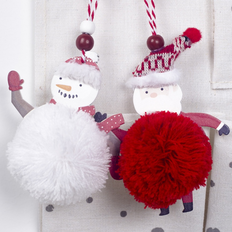 

Small Cute Plush Doll Christmas Pendant Drop Ornaments Xmas Tree Holiday Hanging Decorations Gift