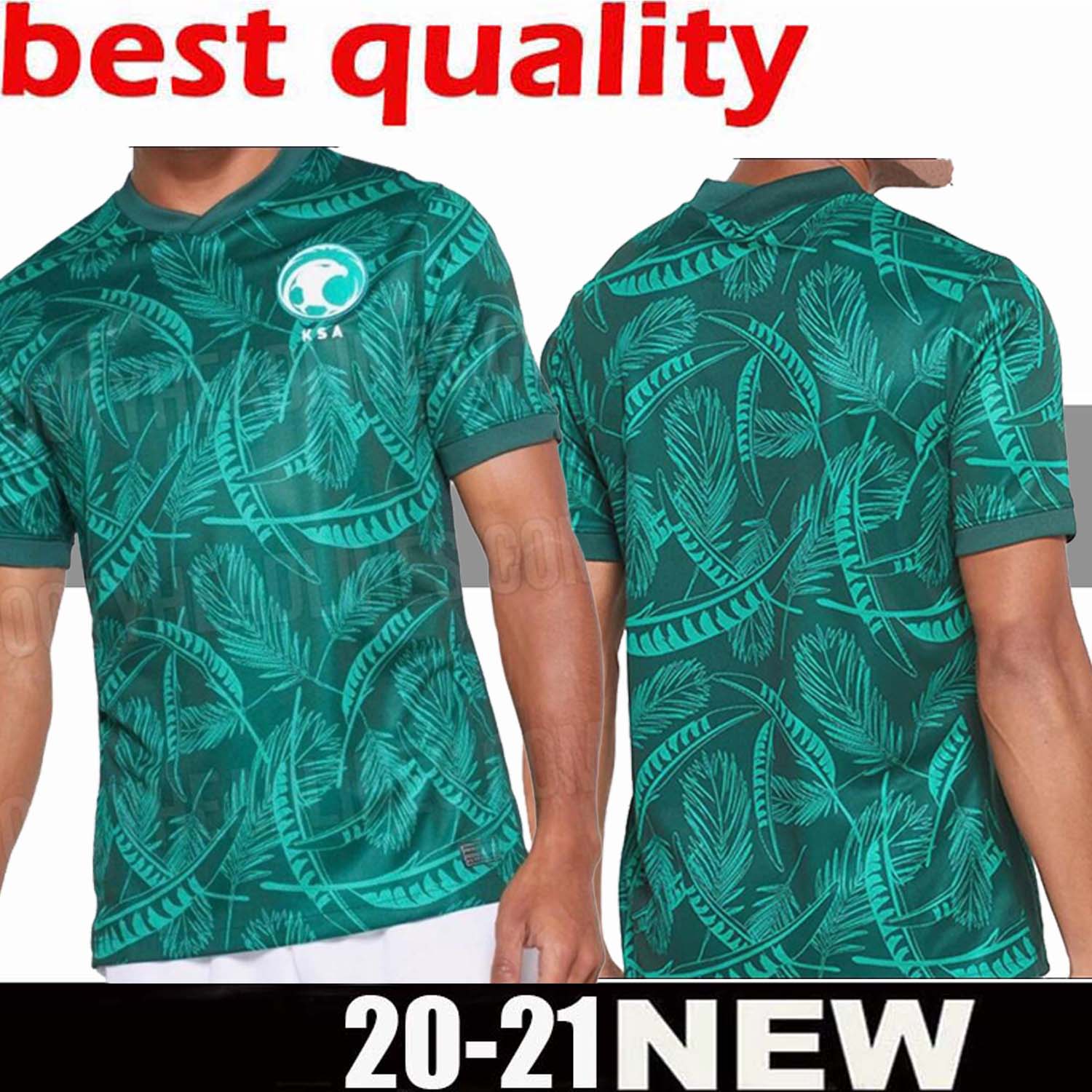 

2020 2021 SAUDI ARABIA Soccer Jersey away green 20 21 Sultan Al-Ghannam EDUARDO BOTIA Short Sleeve Football Shirts maillot de foot thailand